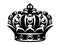 Vector monochrome illustration with imperial crown on white background