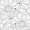 Vector Monochrome Seamless Floral Pattern