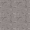 Vector monochrome seamless pattern, curved lines, 3D effect