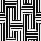 Vector monochrome seamless pattern, striped illusion texture