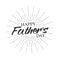 Vector monochrome text Happy Father`s day for greeting card, flyer, poster. Template for Fathers Day.
