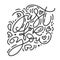 Vector monoline calligraphy phrase Just for you. Valentines Day Hand Drawn lettering. Heart Holiday sketch doodle Design