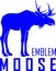 Vector moose bull logo label emblem