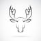 Vector of moose deer head design on white background. Animal.
