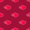 Vector mooving hearts seamless pattern in modern