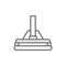 Vector mop, professional cleaning swab line icon.