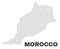 Vector Morocco Map of Dots