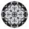 Vector Mosaic Classic Floral Black and White Medallion