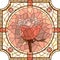 Vector mosaic of flower pink rose.