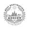 Vector Moscow City Badge, Linear Style