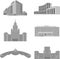 Vector Moscow landmarks and buildings