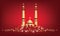 Vector Mosque Design in Red Background