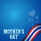 Vector mother day concept and frame thailand flag background