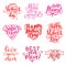 Vector Mother Day holiday greeting text icons