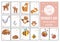 Vector Mothers day mix and match puzzle with baby animals and their mothers. Matching activity for preschool children. Educational