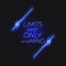 Vector motivation neon sign, Limits exist only in the mind, blue colorful illustration, Motivation quote, phrase, lettering.
