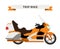 Vector motorcycle illustration. Moto bike