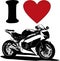 Vector Motorheart. More vector motorbikers symbols love