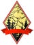 Vector mountain adventure camping expedition logo emblem