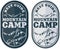 Vector mountain camping expedition logo emblem