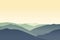 Vector mountain sunrise landscape