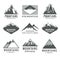 Vector mountains icons