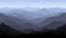Vector mountains morning landscape seamless background.