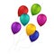 Vector Multicolored Colorful Balloons