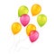 Vector Multicolored Colorful Balloons