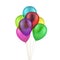 Vector Multicolored Colorful Balloons Isolated