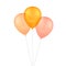 Vector Multicolored Colorful Balloons Isolated