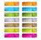 Vector multicolored glossy rounded square buttons