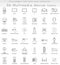 Vector Multimedia Devices ultra modern outline line icons for web and apps.