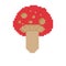 Vector mushroom illustration with simple and easy pixelart style