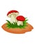 Vector mushroom on white background