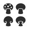 Vector mushrooms icons set