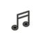 vector music note sign - musical symbol sign, sound icon