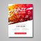 Vector musical flyer Jazz festival. Music background festival brochure flyer template