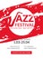 Vector musical flyer Jazz festival. Music poster background festival banner or flyer template.