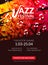 Vector musical flyer Jazz festival. Music poster background festival brochure flyer template.