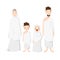 Vector - muslims family cartoon illustration