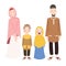 Vector - muslims family cartoon illustration