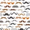 Vector mustache beard face haircut silhouette seamless pattern vector background