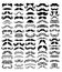 Vector mustache silhouette isolated