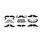 Vector mustache silhouette isolated