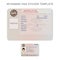 Vector Myanmar international passport visa sticker template in flat style