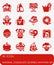 Vector National Chocolate Covered Anything icon set