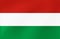 Vector national flag of Hungary. Illustration for sports competition, traditional or state events