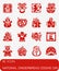 Vector National Gingerbread Cookie Day icon set