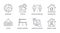 Vector national lockdown icons. Editable stroke. Pandemic coronavirus curfew quarantine self-isolation. Mask social distancing